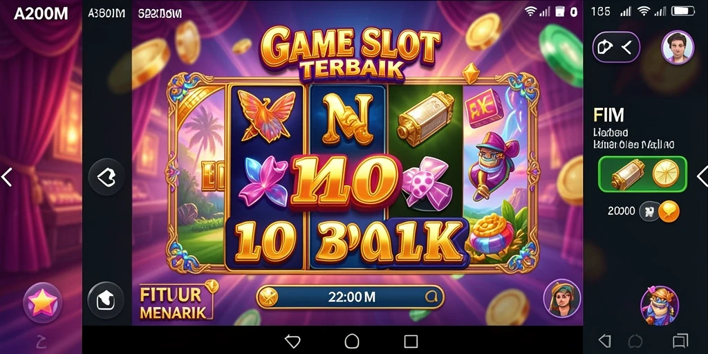 Screenshot utama A200M menunjukkan tampilan menarik dari gameplay Slot.
