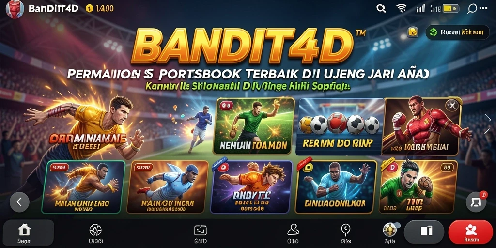 Tampilan antarmuka pengguna aplikasi BANDIT4D yang menarik dan interaktif