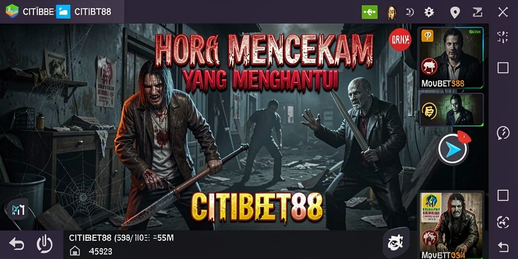 Screenshot gameplay CITIBET88 menunjukkan suasana mencekam dan grafik yang mendetail.