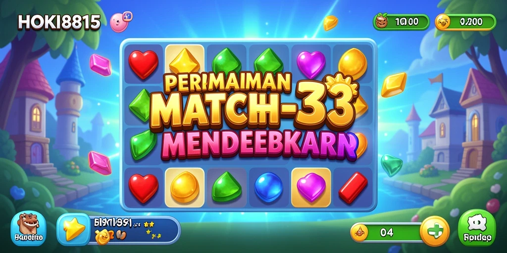 Tampilan gameplay HOKI8815 yang menampilkan keseruan Match-3.