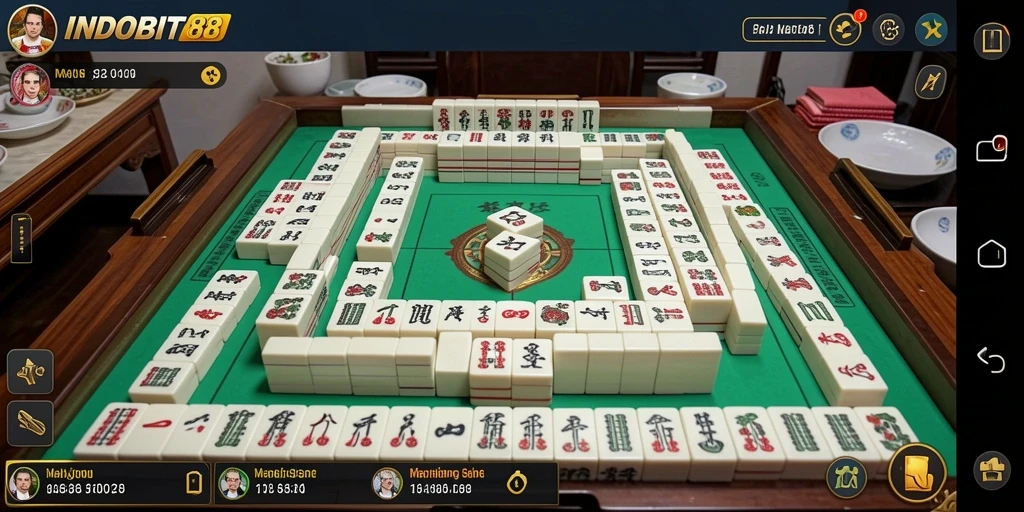 Tampilan menarik dari permainan Mahjong INDOBIT88 yang menantang.