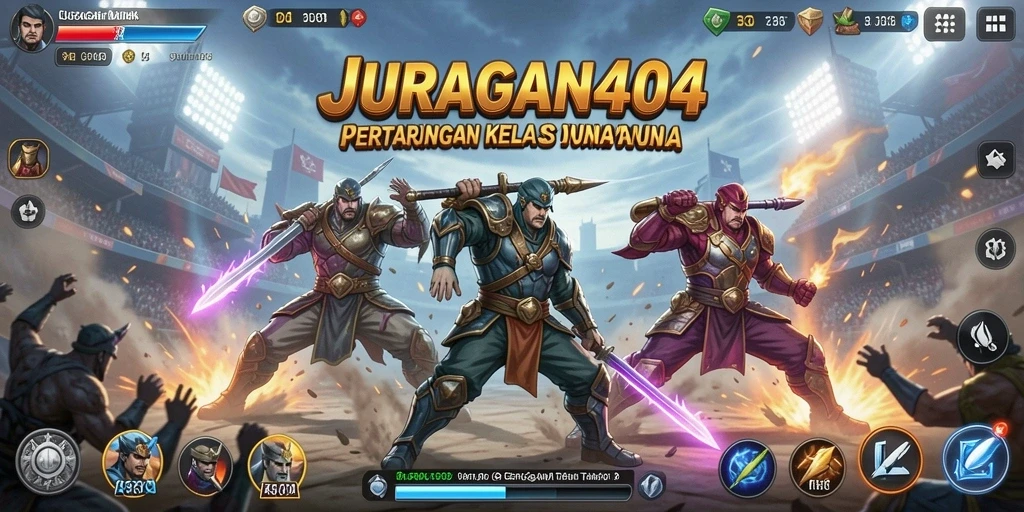 Tampilan gameplay seru dari JURAGAN404 dengan grafis menakjubkan.