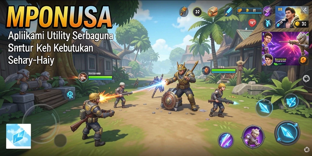 Tampilan utama MPONUSA dengan fitur-fitur Utility yang lengkap.