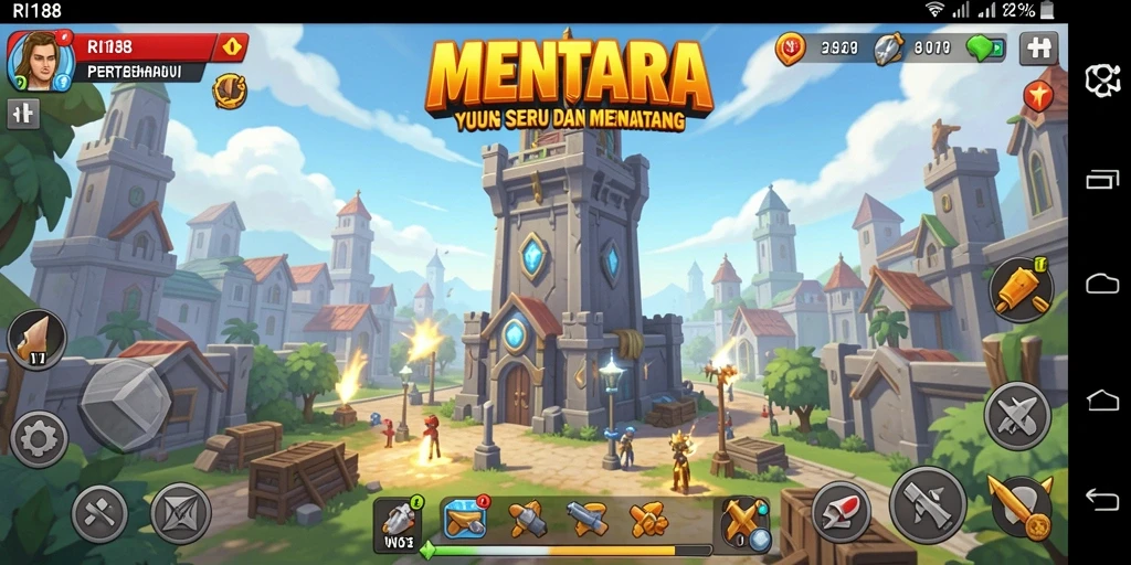 Gameplay menara pertahanan yang menegangkan dan mendebarkan.