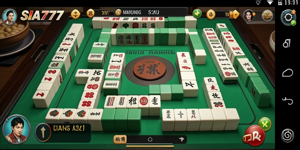 Tampilan gameplay SIA777 yang menarik dengan elemen Mahjong yang khas.