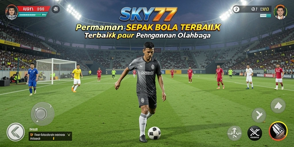 Tampilan gameplay seru dengan aksi sepak bola yang mendebarkan.