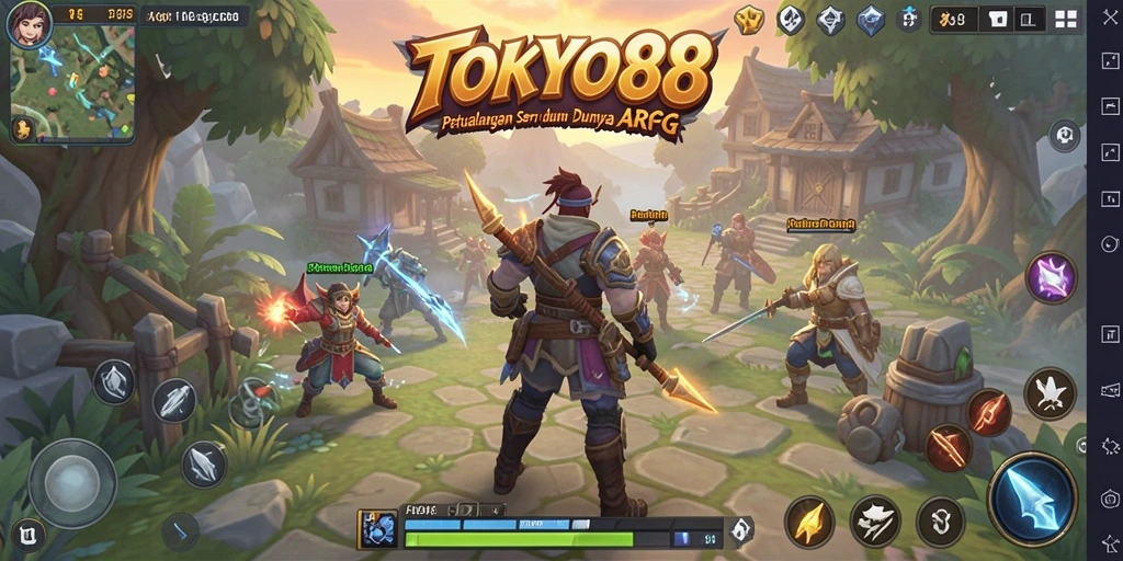 Tampilan aksi seru dalam permainan ARPG TOKYO88.