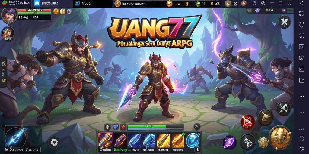 Screenshot <strong>UANG77</strong> menunjukkan aksi seru dalam pertempuran ARPG.