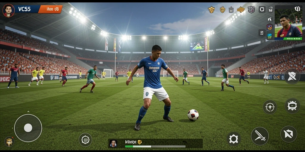Tampilan menarik dari gameplay olahraga VC55 yang mendebarkan.